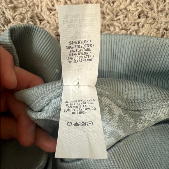 OFFLINE by Aerie Seamless Snake Leggings 7/8 Length High Waisted Salty Air Sz S - Picture 11 of 11